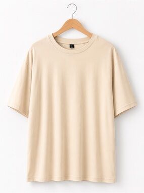 Men's Crew Neck Short Sleeve T-Shirt - Cream